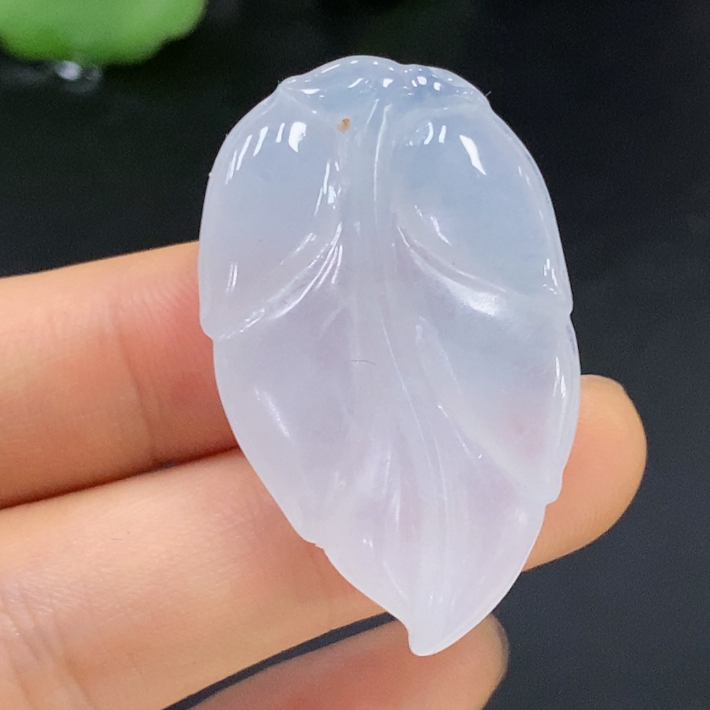 F25858388 Jadeite Leaf Pendant Total Weight Approximately 10.33g