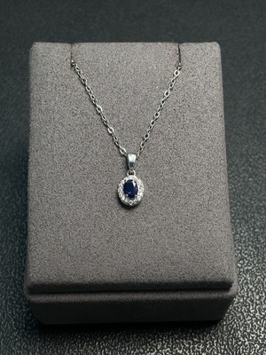 C31575712 Sapphire Inlaid Pendant Non-Gold Inlaid Product Weight Including Chain Approx. 2.00g