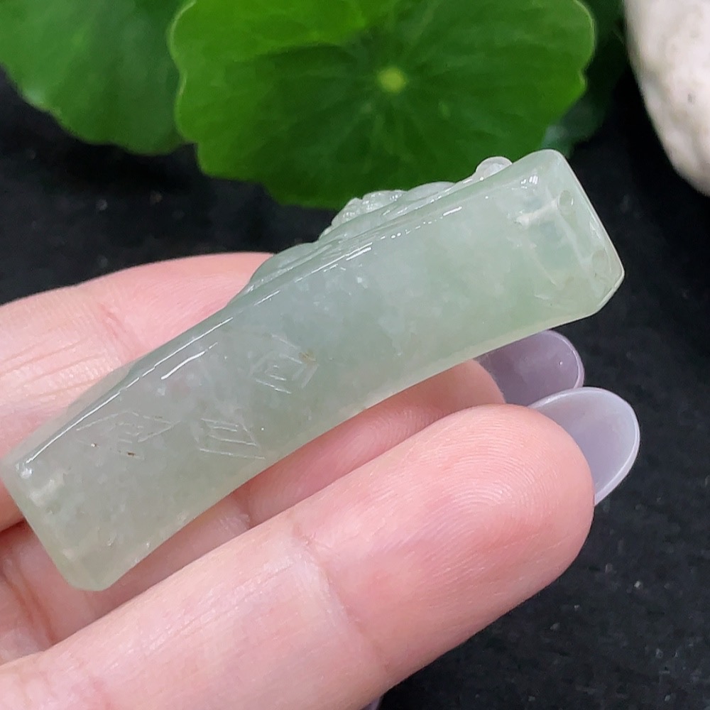 F34965935 Jadeite Lion Hand Plaque Total Weight Approx. 15.7g