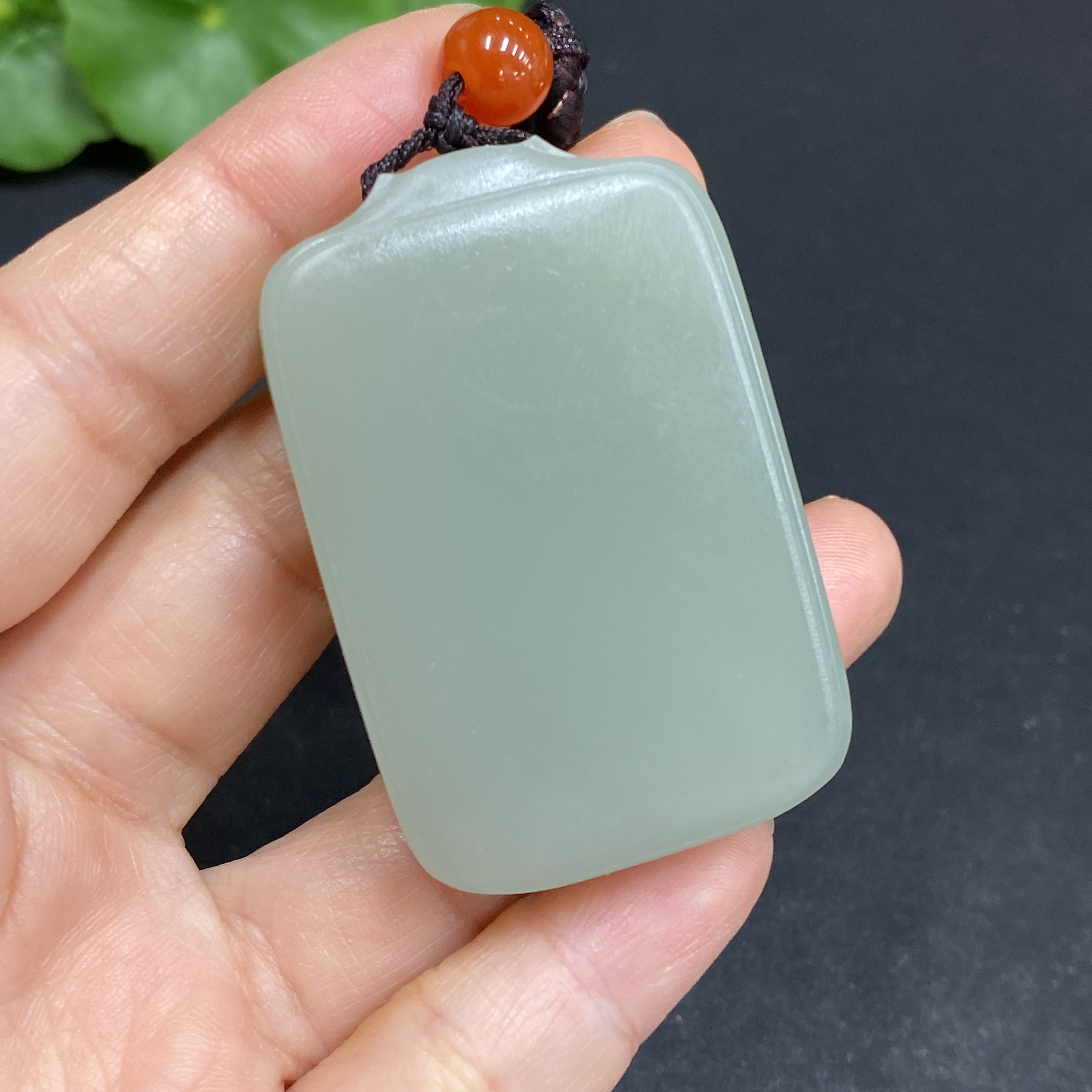 H31667936 Hetian Jade Pendant, Plain Pendant, Total Weight (including rope): 50.8g