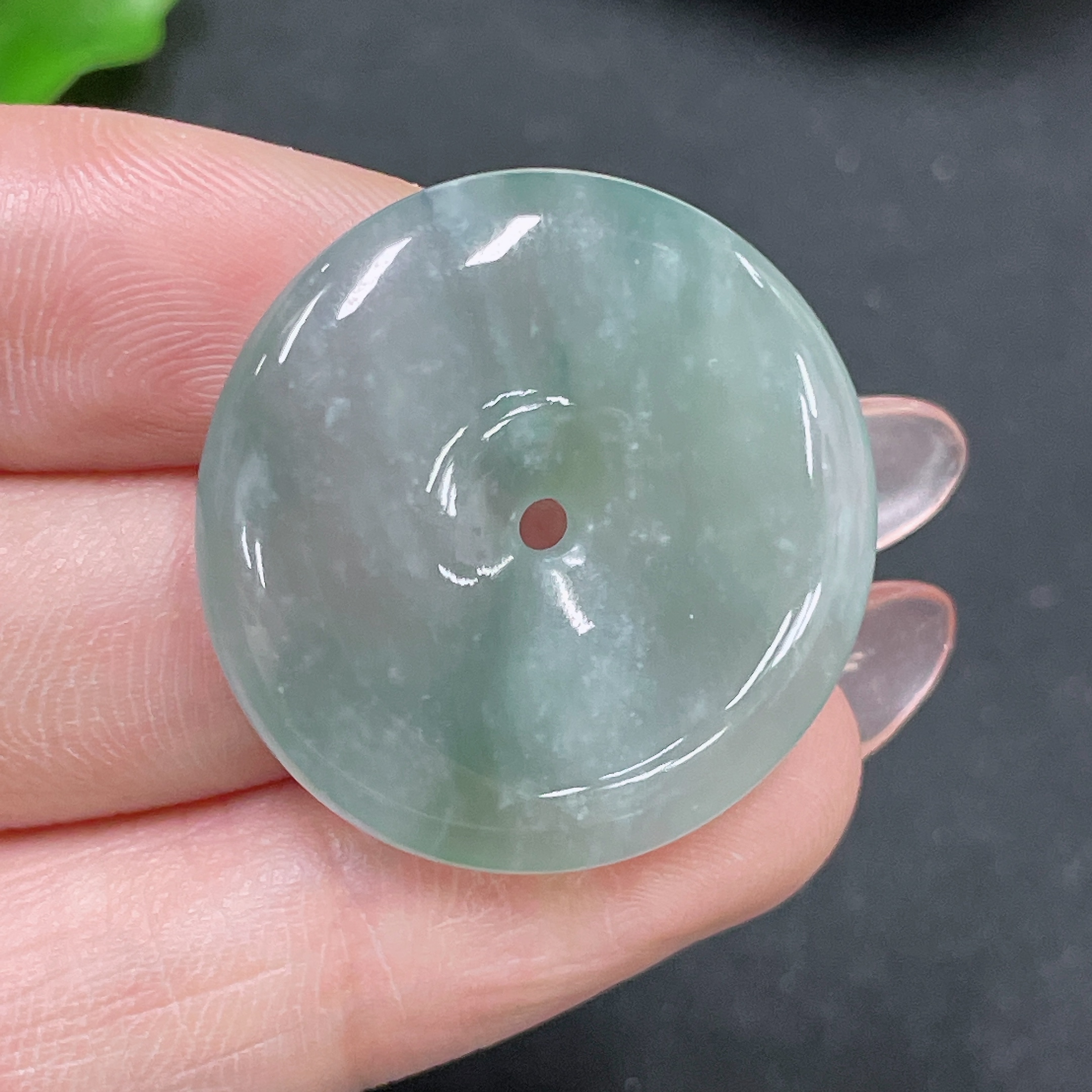 F34020558 Jadeite Pendant Peace Knot Total Weight Approx. 9.31g