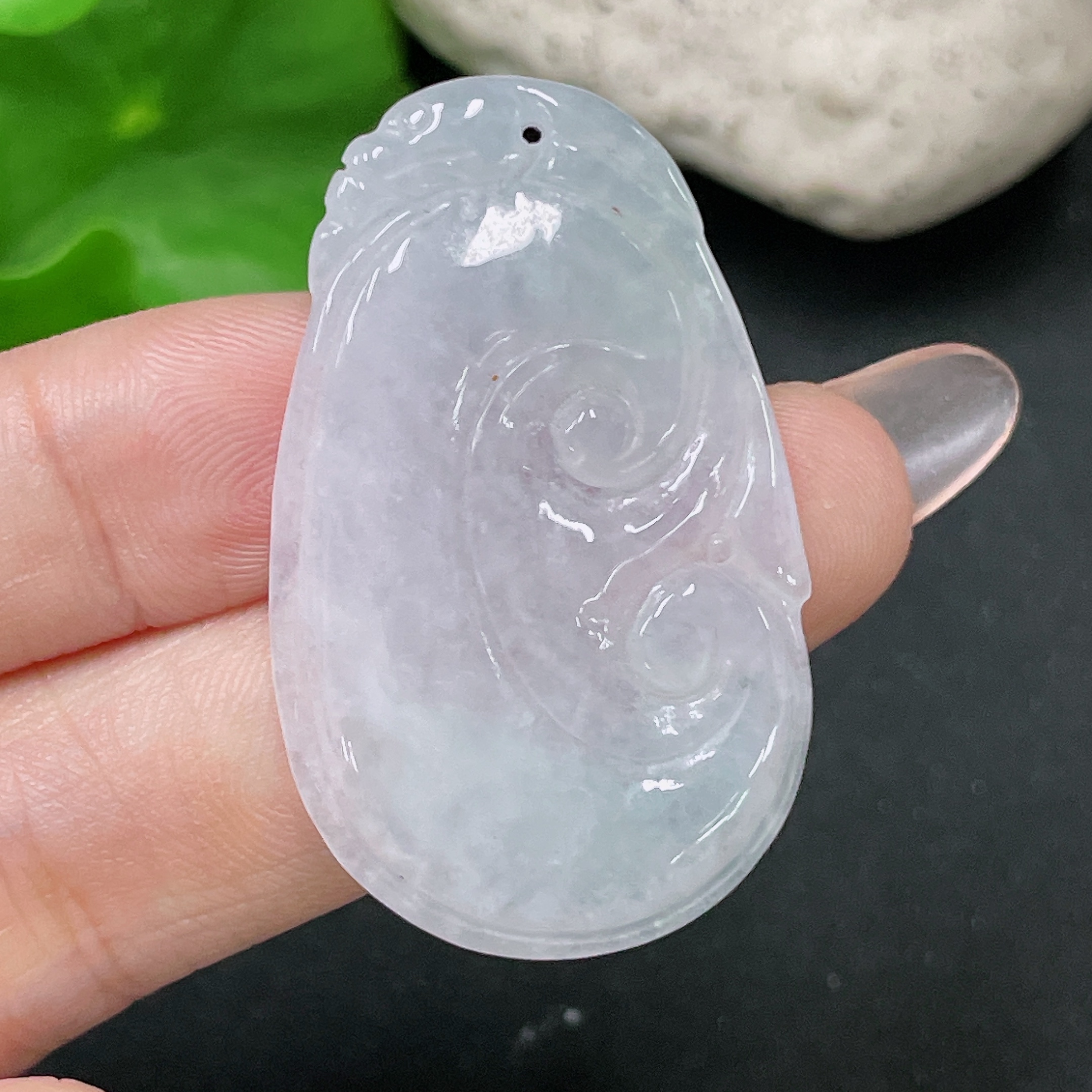 F34019996 Jadeite Pendant Ruyi Total Weight About 7.2g