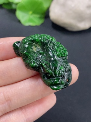 F46600156 翡翠挂件金蟾 货品总约重15g 含其他矿物质成分
