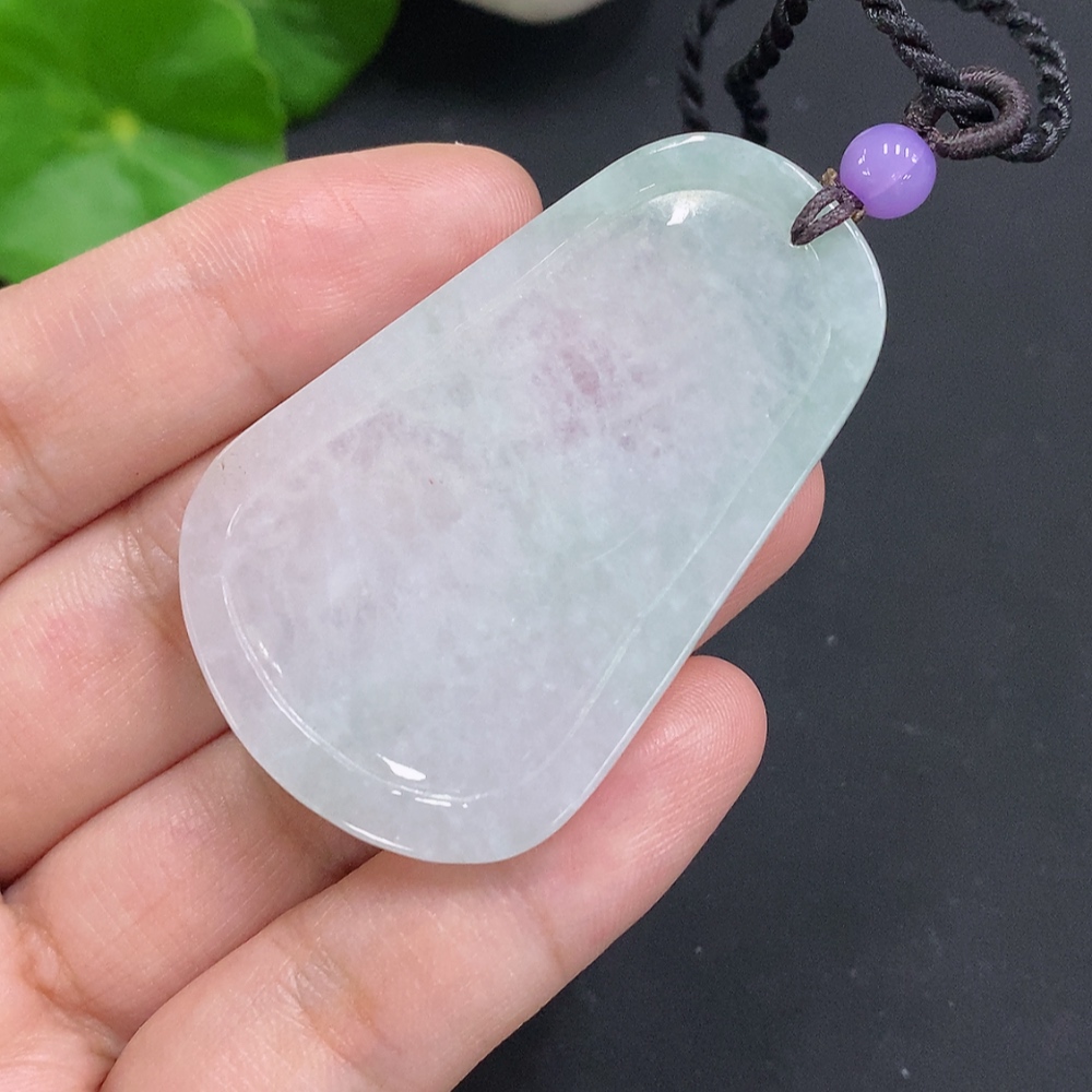 F32741274 JadeiteLandscape Pendant, Total Weight with Rope Approx. 15.3g