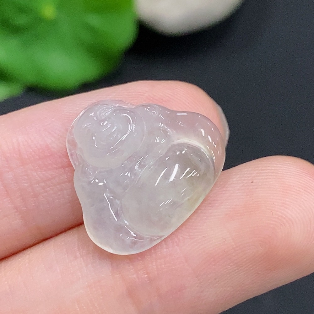 F30458591 Jadeite Buddha Pendant, Total Weight Approx. 2g