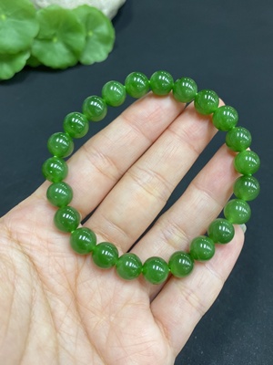 H34015393 Hetian Jade Jasper Bracelet, approx. 7.8mm, total weight approx. 18.1g