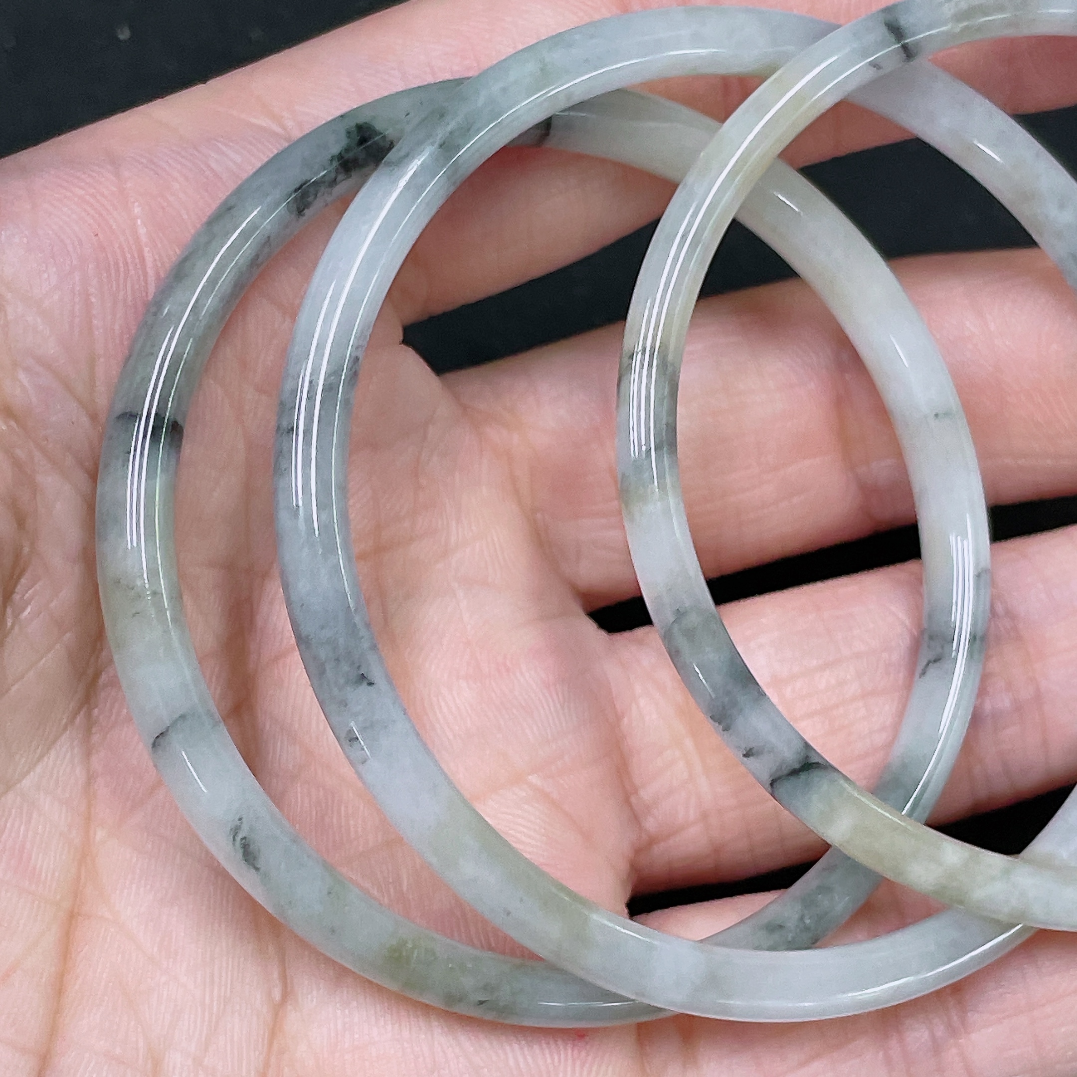 F34983474 Jadeite Round Bangle Sell as a Lot Size 50.8/49.3/52.7