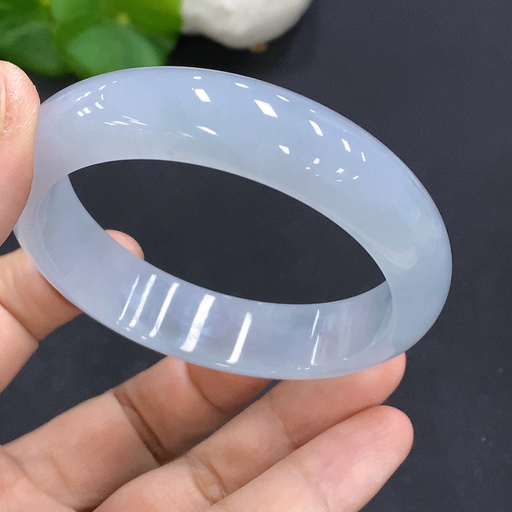 F28231836 Jadeite Round Bangle Size 54.6 Total Weight Approx. 54.3g