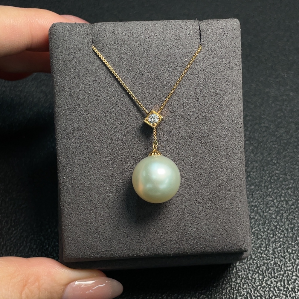 C29424543 Seawater Pearl Necklace 18K Gold Total Weight Approx. 7.58g Size Approx. 13.7mm