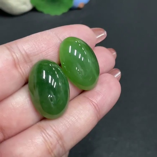 H34011263 Hetian Jade Jasper Cabochon