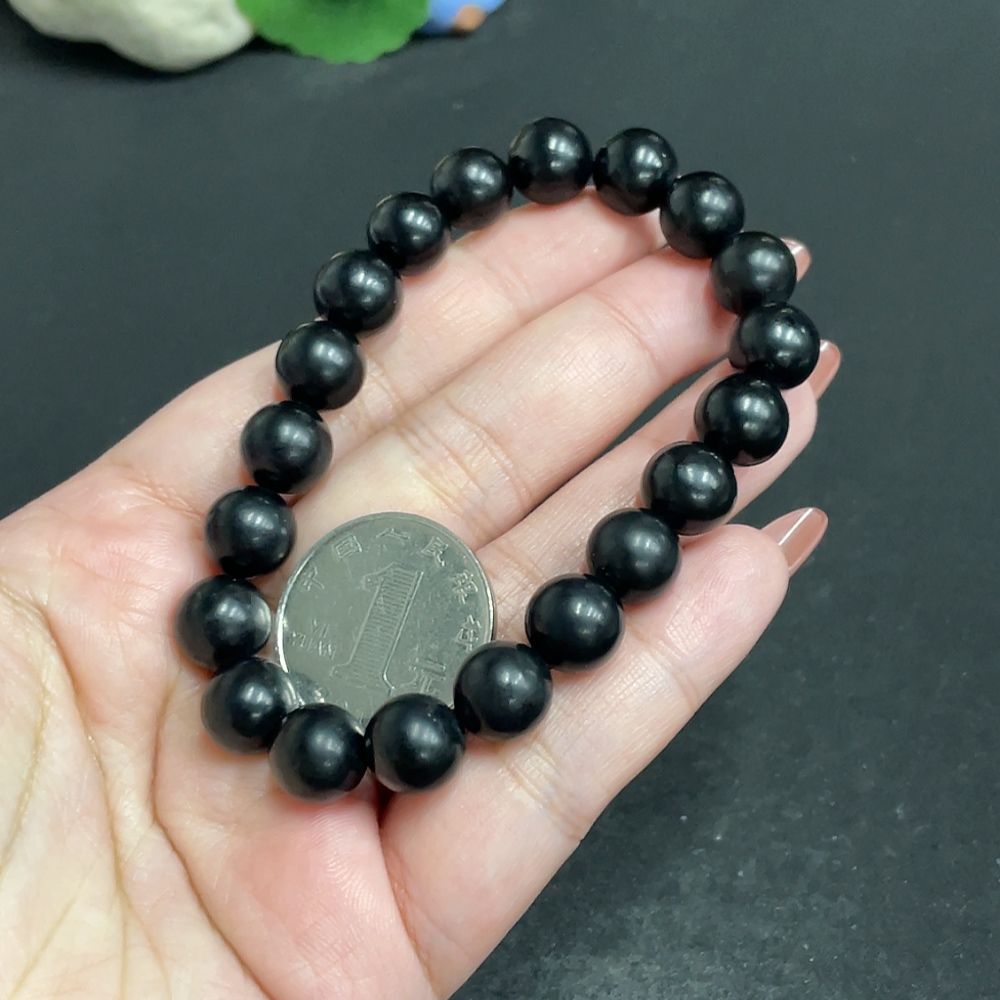 H34011641 Hetian Jade Bracelet, Approx. 10.1 mm, Total Weight Approx. 32.6g, Color Origin Undetermined, Contains Other Mineral Components