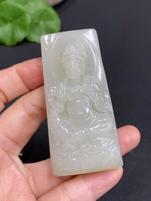 H32796264 Hetian Jade Pendant Guanyin Total Weight Approx. 67.6g