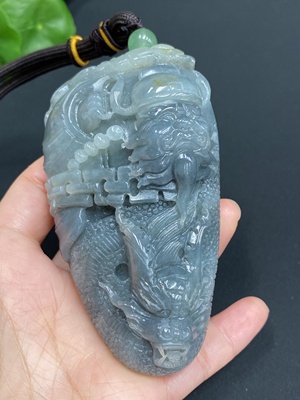 H26978667 Hetian Jade Handheld Piece - Zhong Kui