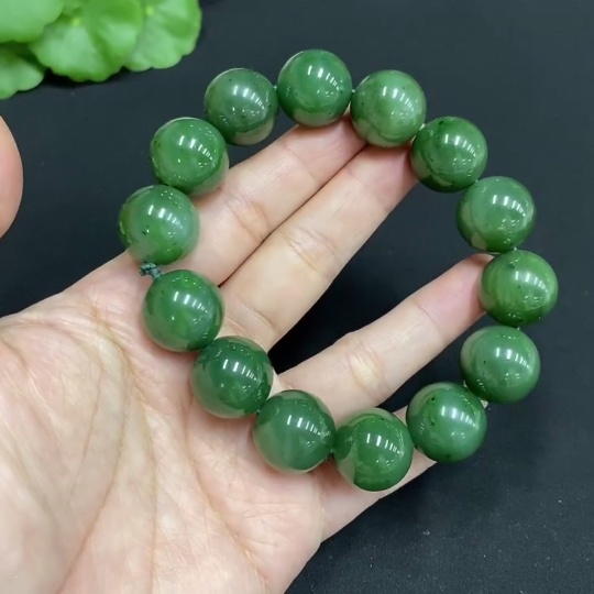 H34986415 Hetian Jade Jasper Bracelet, Approx. 15.6mm, Total Weight Approx. 87.1g