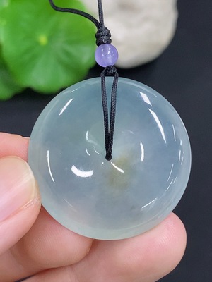F46533847 翡翠平安扣 货品总重量约12.3克 配珠非翡翠