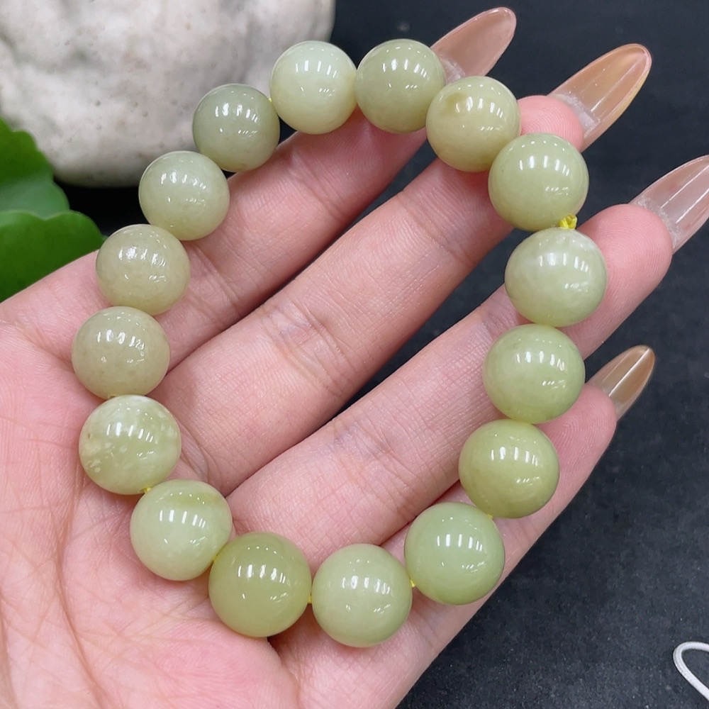 H32776861 Hetian Jade Bracelet, Approx. 11.5mm, Total Weight Approx. 41.1g