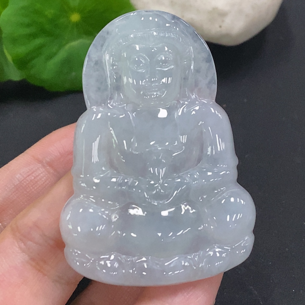 F33856721 Jadeite Guanyin Pendant Total Weight Approx. 20.6g