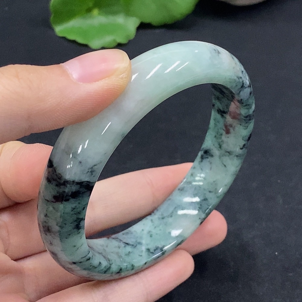 F32729775 Jadeite Round Bangle Size 58.1 Total Weight Approx. 70.8g with Other Mineral Components