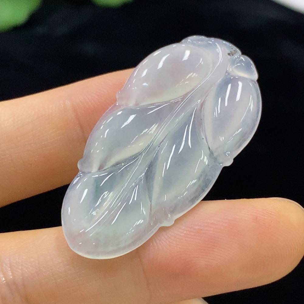F34949193 Jadeite Leaf Pendant Total Weight Approx.5.27g