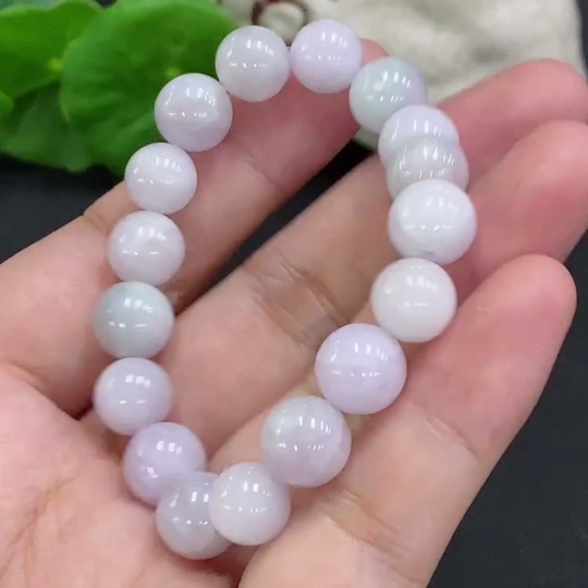 F33825991 Jadeite Bead Necklace Approx. 9.5mm Total Weight Approx. 24.8g