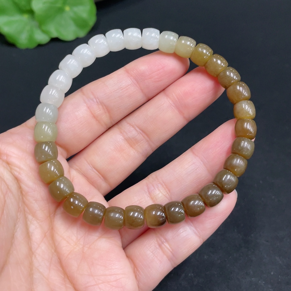 H34072098 Hetian Jade Bracelet, approx. 6.7mm, total weight approx. 17.7g