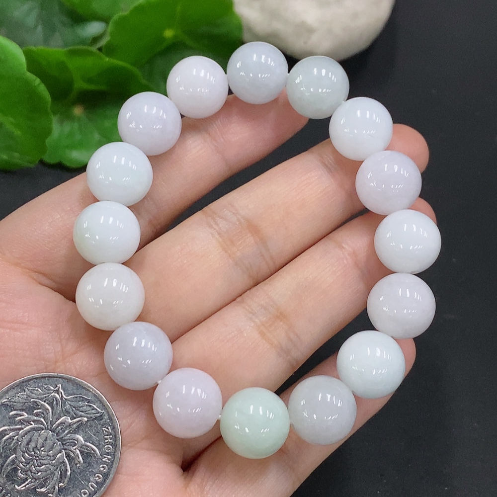 F34050144 Jadeite Beaded Necklace Approx. 11.8mm Total Weight Approx. 47.7g