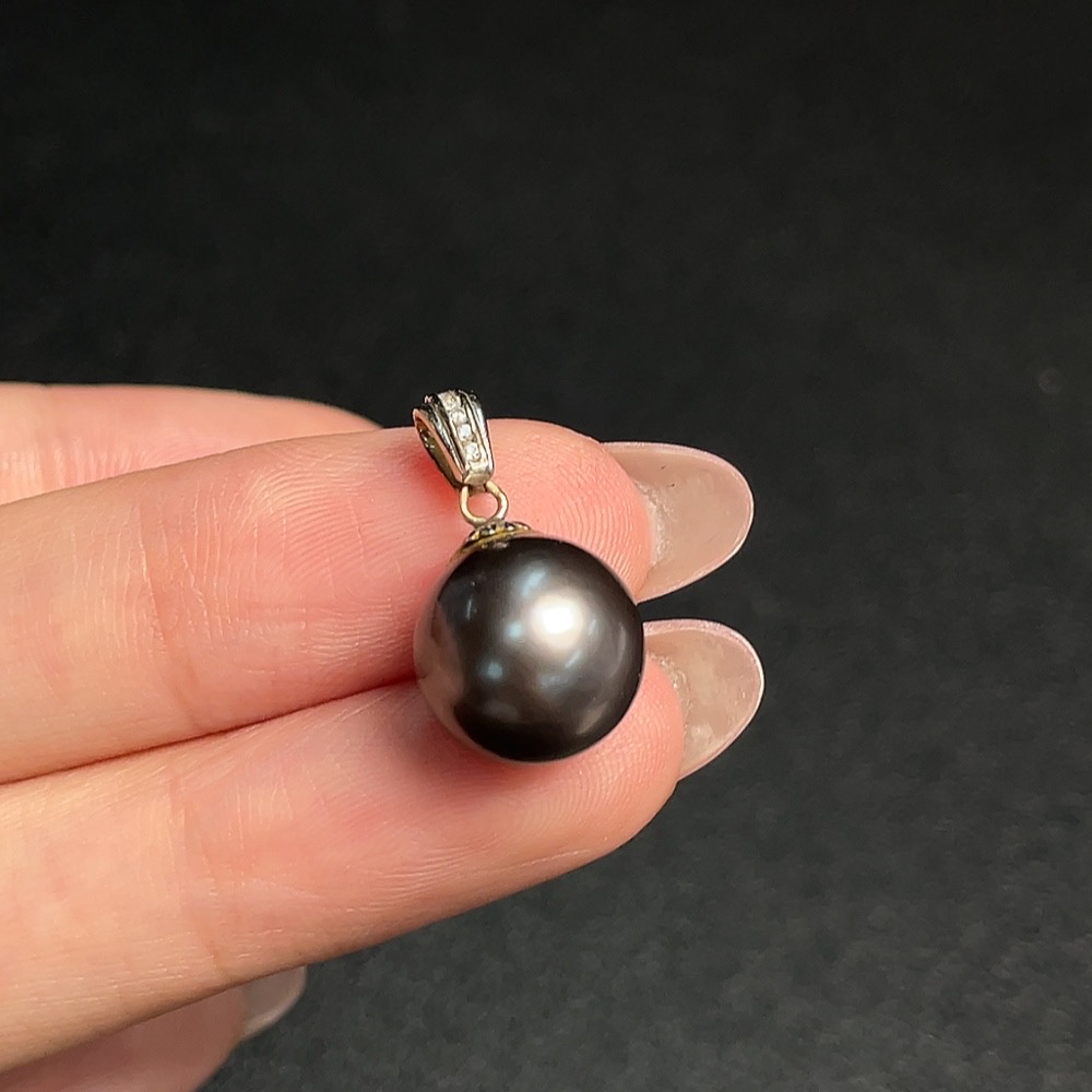 C32712561 Seawater Pearl Pendant Au37% Non-Diamond Total Weight Approx.2.42g Size 11.1mm