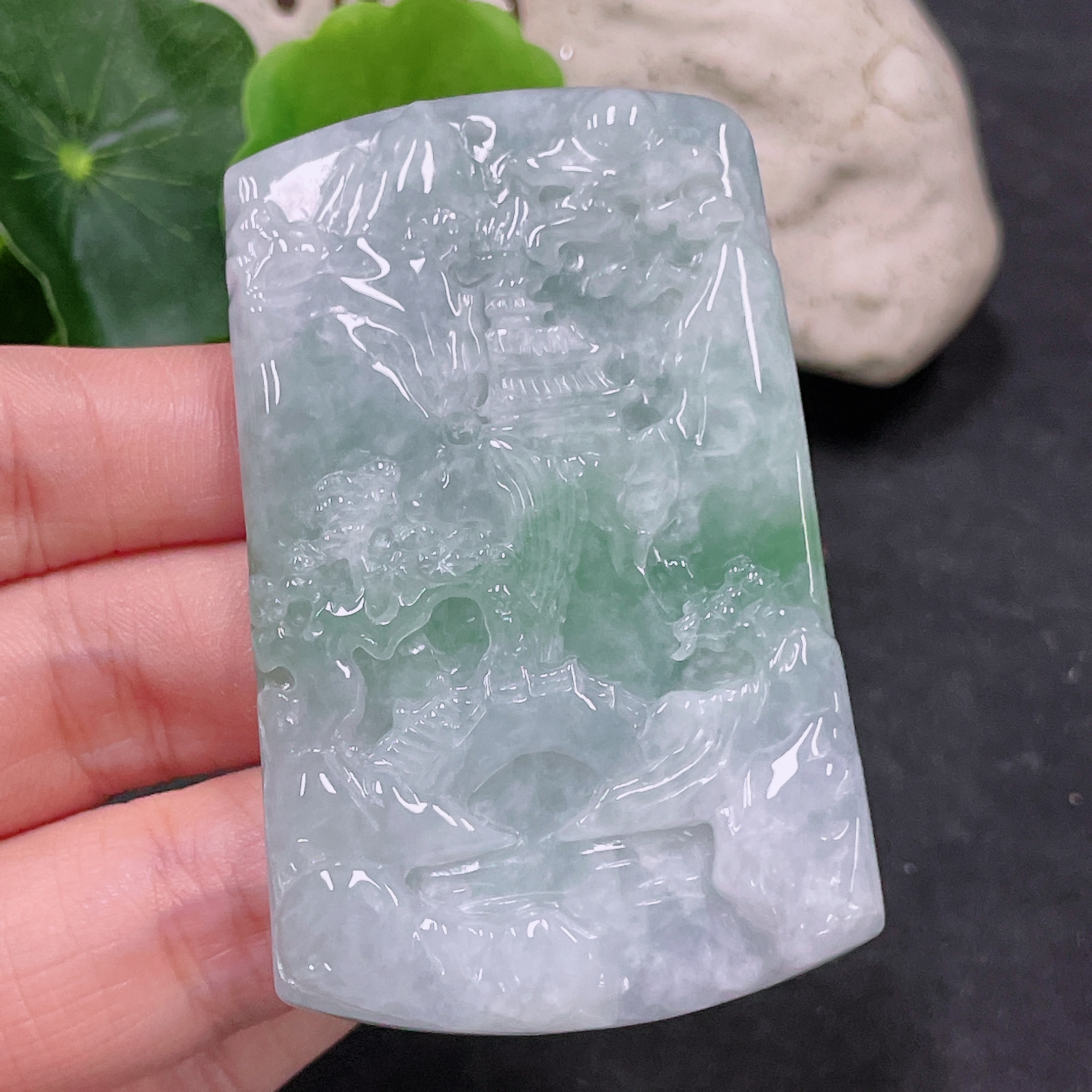F33838996 Jadeite Pendant Landscape Total Weight Approx. 61.76g