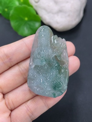 F41935316 翡翠挂件观音 货品总约重22.57g
