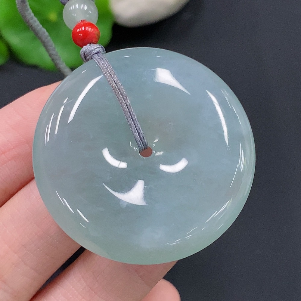 F28241267 Jadeite Peace Pendant Total Weight Approx. 27.2g With Non-Grade A Beads