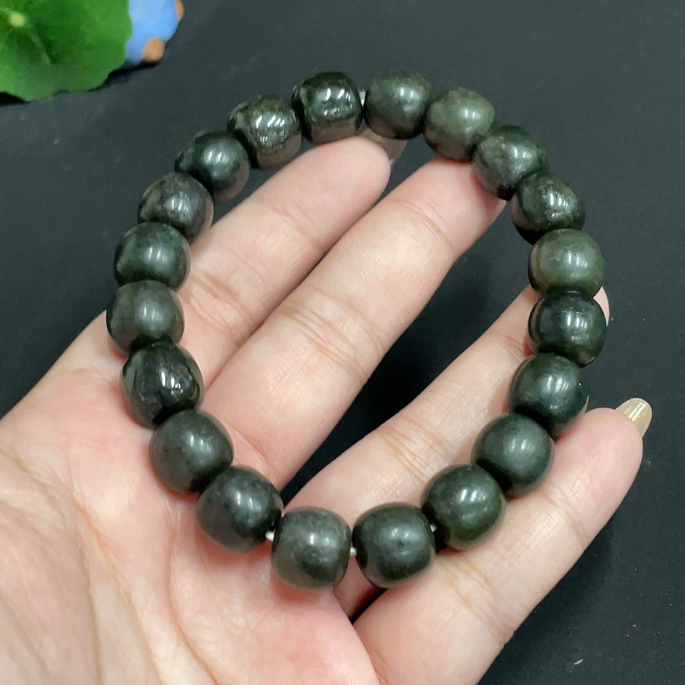 H31659624 Hetian Jade Bead Bracelet, approx. 11.5 mm, total weight approx. 57.2g