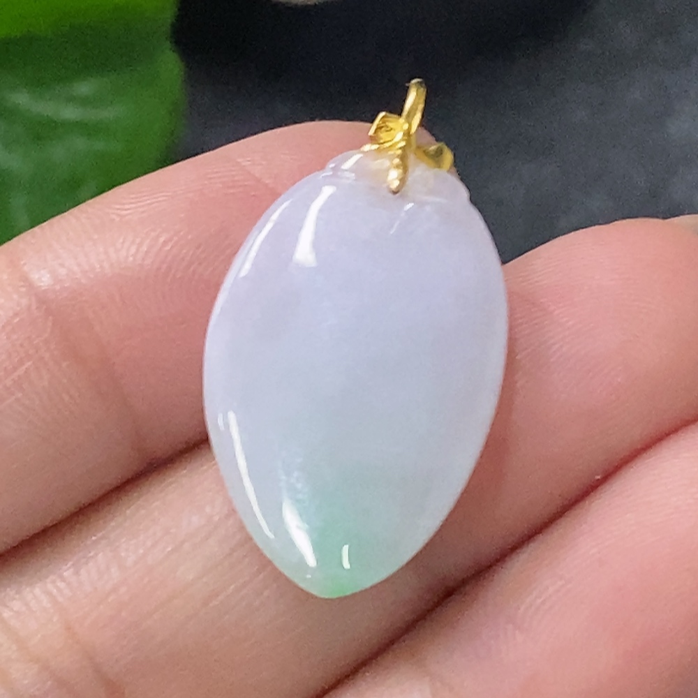 F34030216 Jadeite Pendant Fu Gua 18k No Stamp Surface Gold Content Au75% Total Weight Approx. 2.8g
