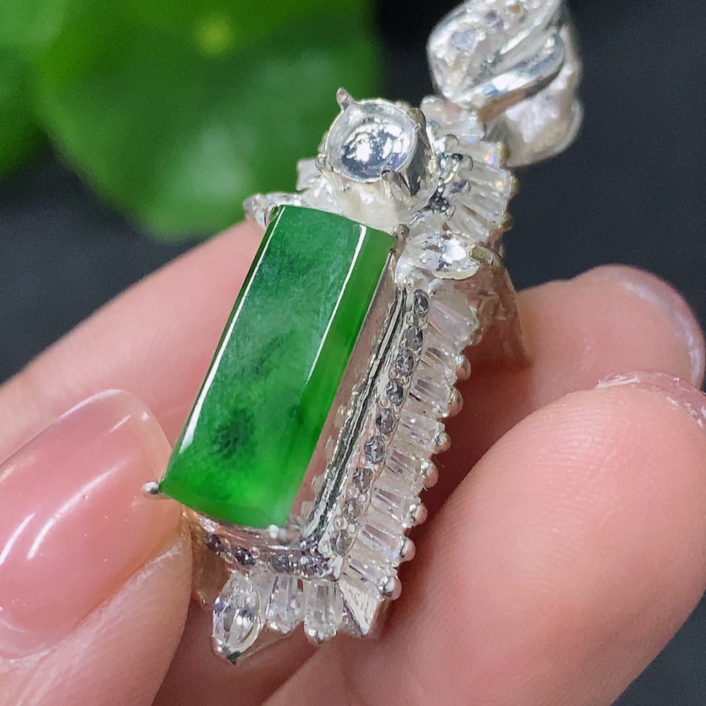 F35088666 Jadeite Inlaid Piece Non-Gold Inlaid Total Weight Approximately 14.1g