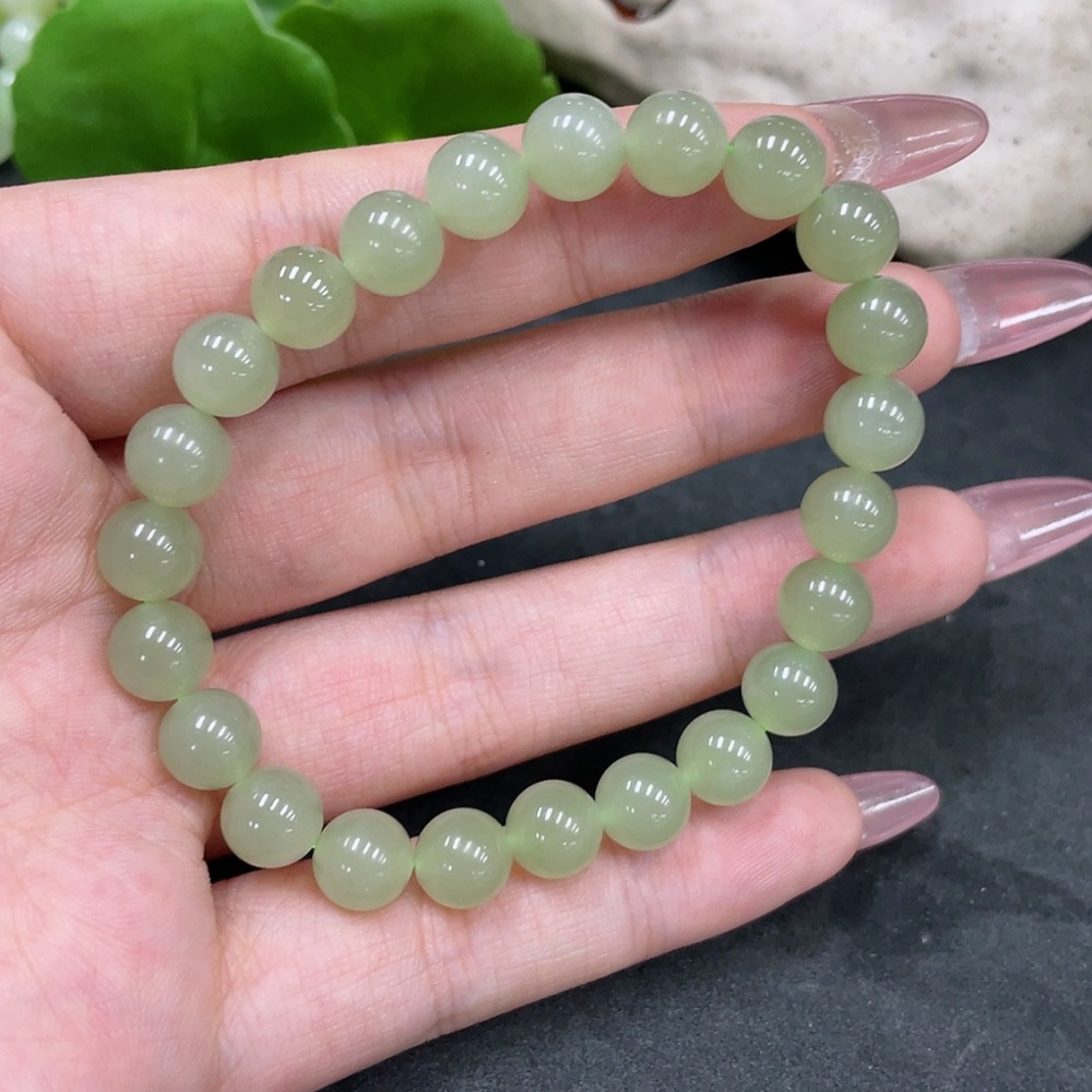 H33925680 Hetian Jade Bracelet approx. 7.7mm total weight approx. 17.3g