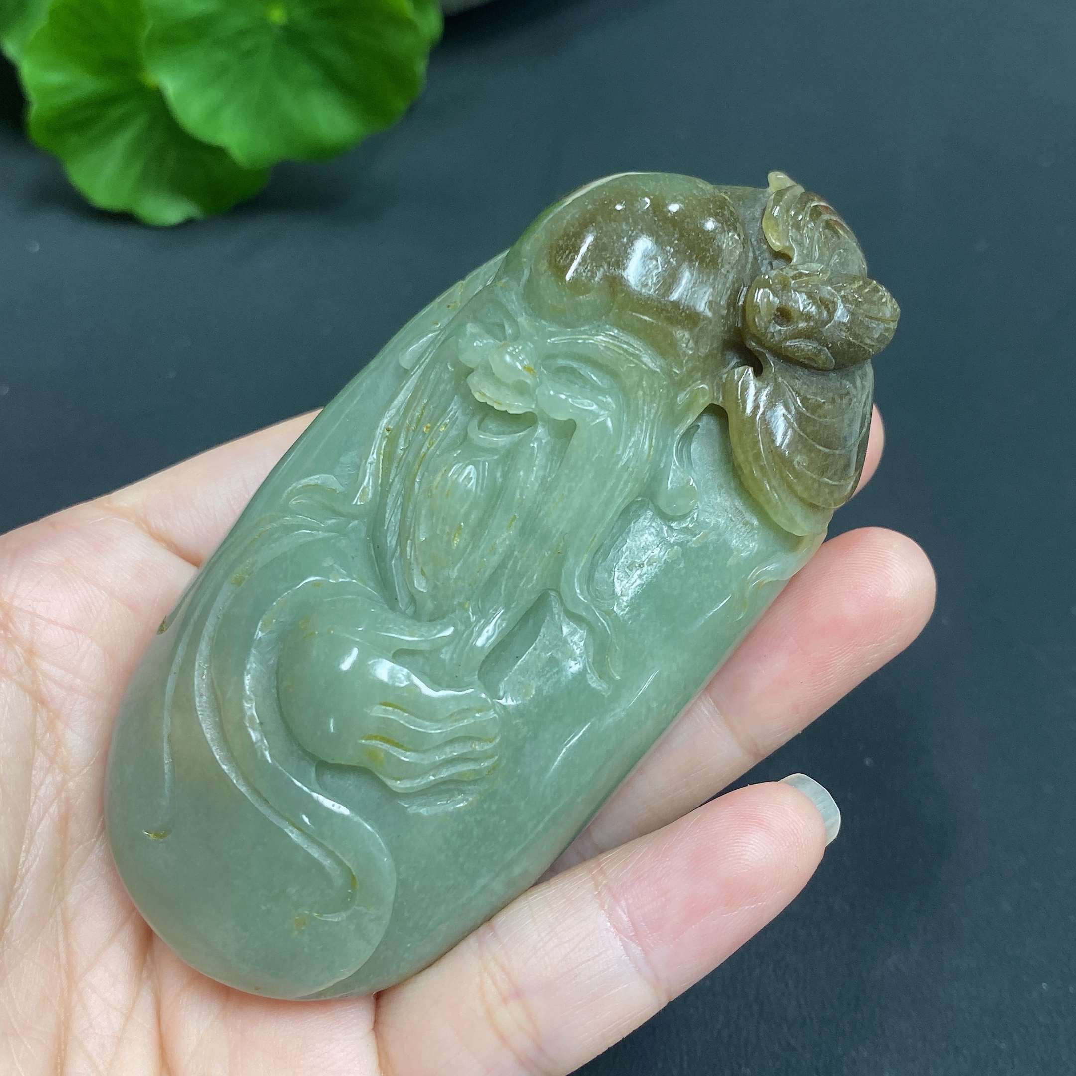H16768034 Hetian Jade Hand-Held Ornament - The God of Longevity