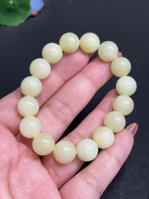 H34055231 Hetian Jade Bracelet, Approx. 11.7 mm, Total Weight Approx. 39.4g, Containing Other Mineral Components
