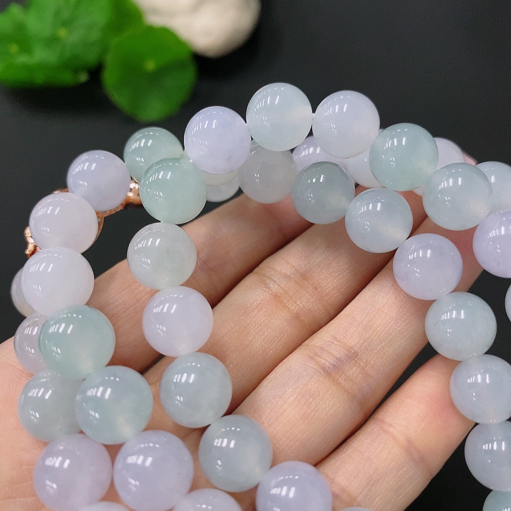 F28307875 Jadeite Bead Necklace Approx. 10mm Total Weight Approx. 117.8g Non-Gold
