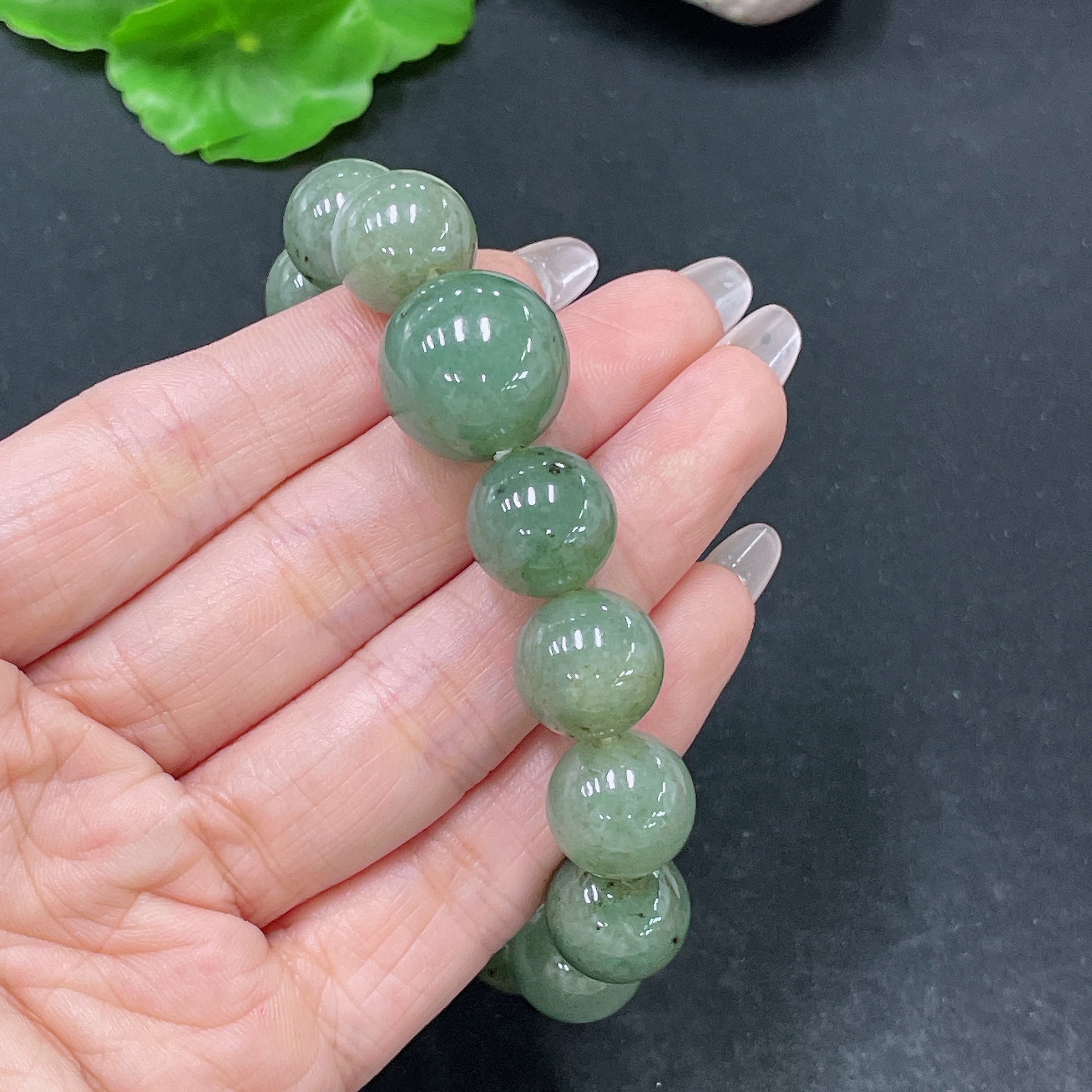 F35138779 Jadeite Bracelet Total Weight Approx. 67.8g Size About 13.6mm