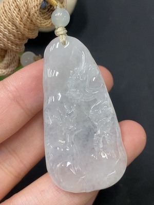 F29394386 Jadeite Pendant with Cord, Total Weight Approx. 19.08g