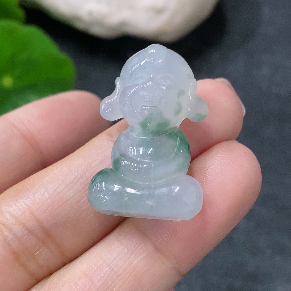 F34976732 Jadeite Pendant of Child, Total Weight Approx. 6.58g