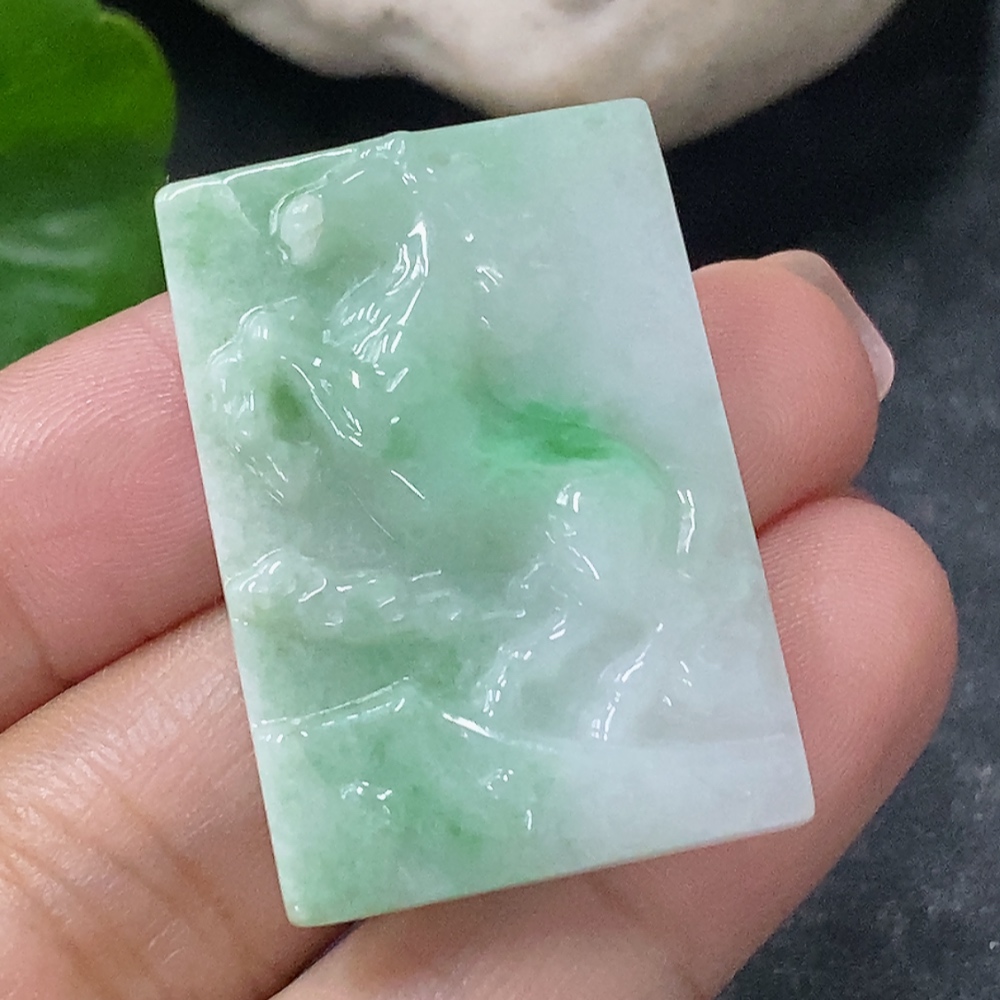F34030282 Jadeite Pendant Success Achieved Immediately Total Weight Approx. 9.35g