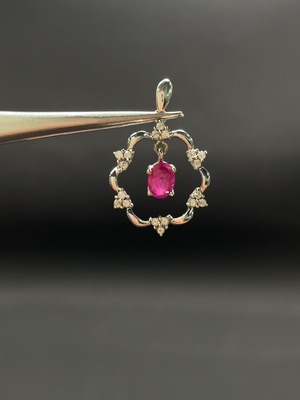 C32762767 Ruby Pendant Total Weight Approx. 2.00g 18k Gold Non-Diamond