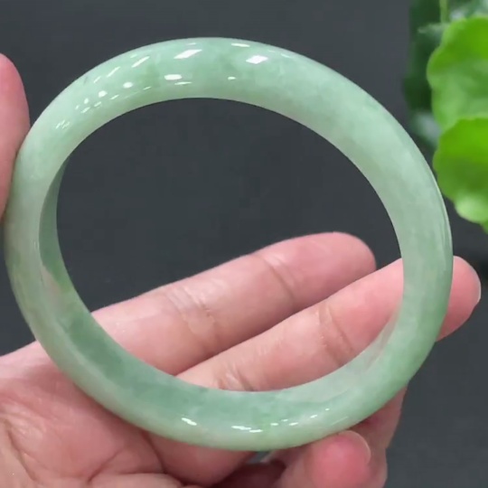 F33909496 Jadeite Round Bangle, Total Weight Approx. 43.7g, Size 55.8