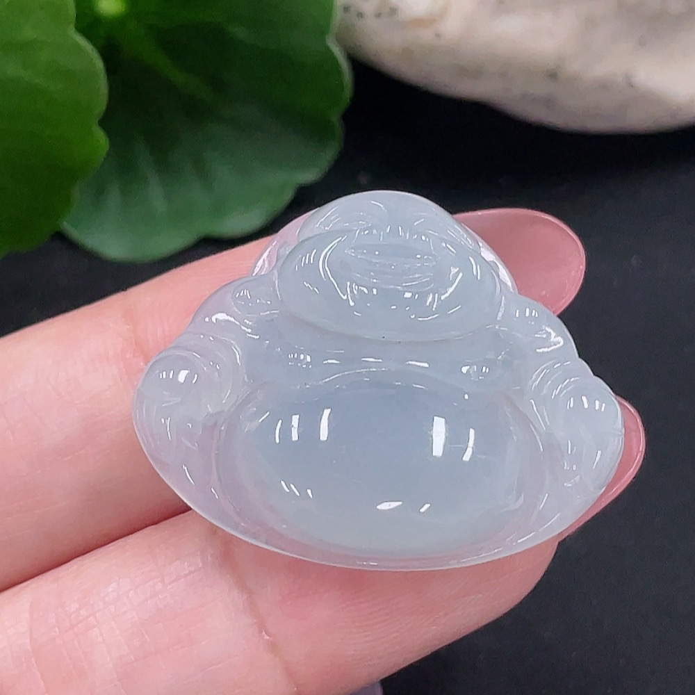 F34012784 Jadeite Buddha Pendant Total Weight Approx. 6.5g