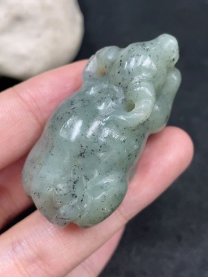 H31582754 Hetian Jade Pendant Ox Total Weight Approx. 37.1g