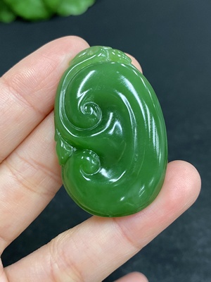 H33903945 Hetian Jade Pendant Ruyi Total Weight Approx.12.3g