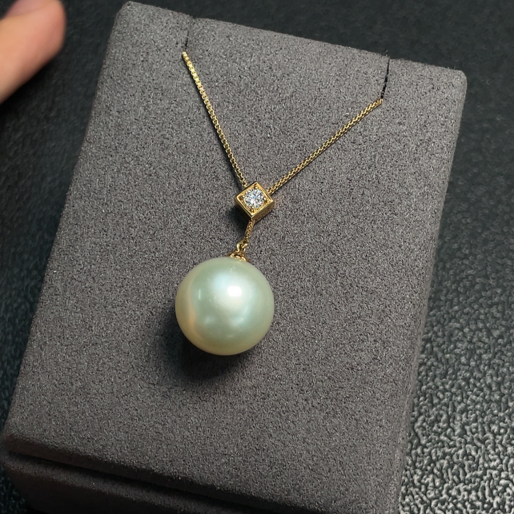 C29424543 Seawater Pearl Necklace 18K Gold Total Weight Approx. 7.58g Size Approx. 13.7mm