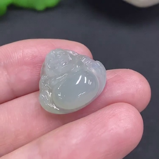 F35107721 Jadeite Buddha Pendant, Total Weight Approximately 2.7g