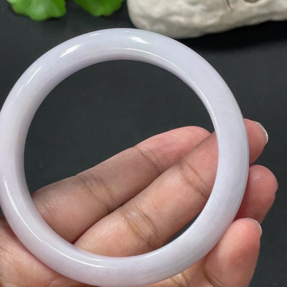 F34978150 Jadeite Round Bangle Total Weight Approx. 55.89g Size 55.7 With Color Polishing Powder