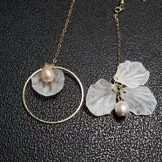 C27159612 Pearl Inlaid Earrings Non-Gold Setting Total Weight Approx. 3.95g